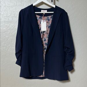 Skies Are Blue Dark Blue Women's Blazer